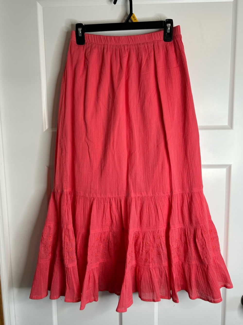 Denim & Co Women’s Small Full Maxi Skirt Pink Ballet Core Fairy Whimsical 6252